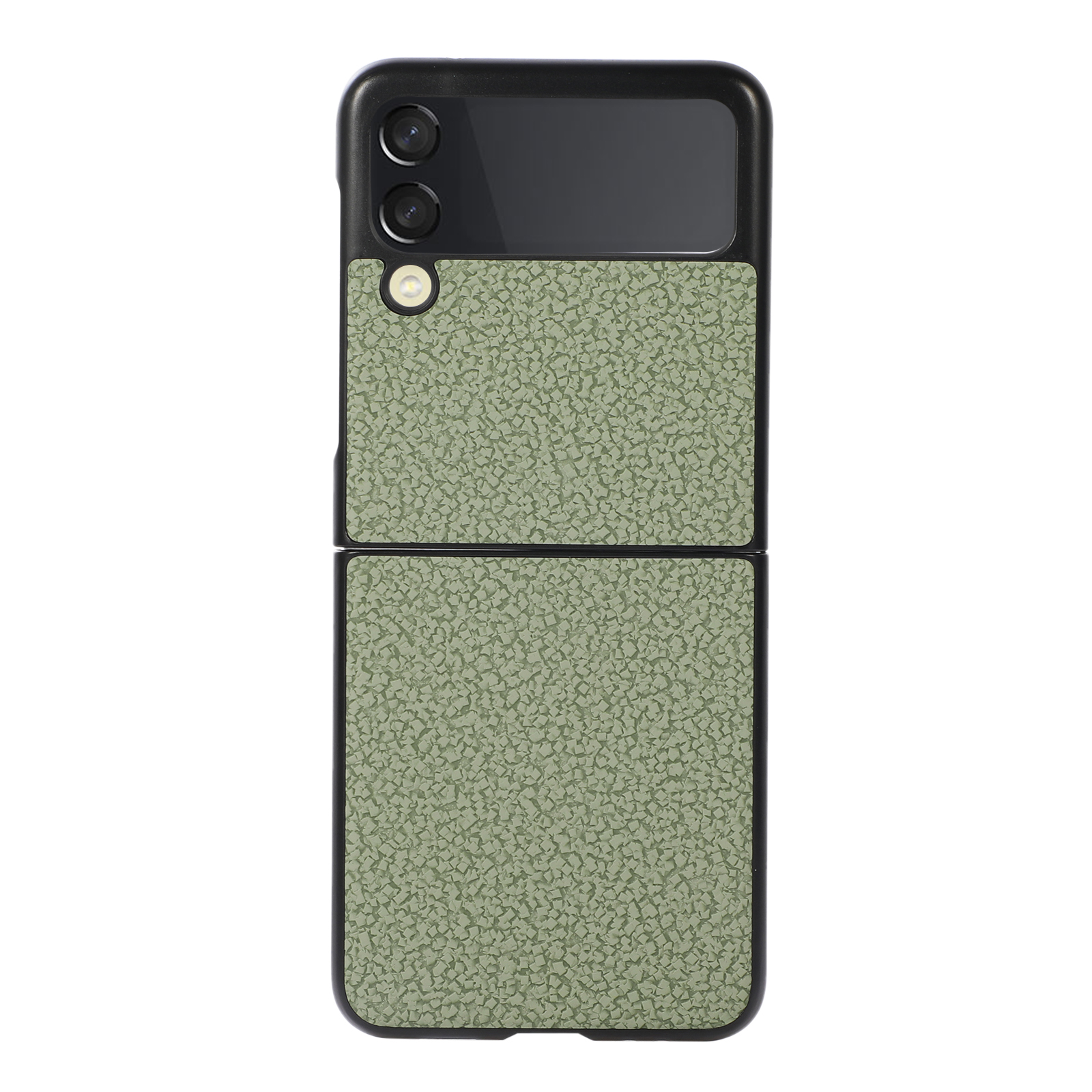 

Magic Cube Textured PU Leather Coated PC Case Scratch-resistant Cover for Samsung Galaxy Z Flip3 5G - Green, Galaxy Z Flip3 5G