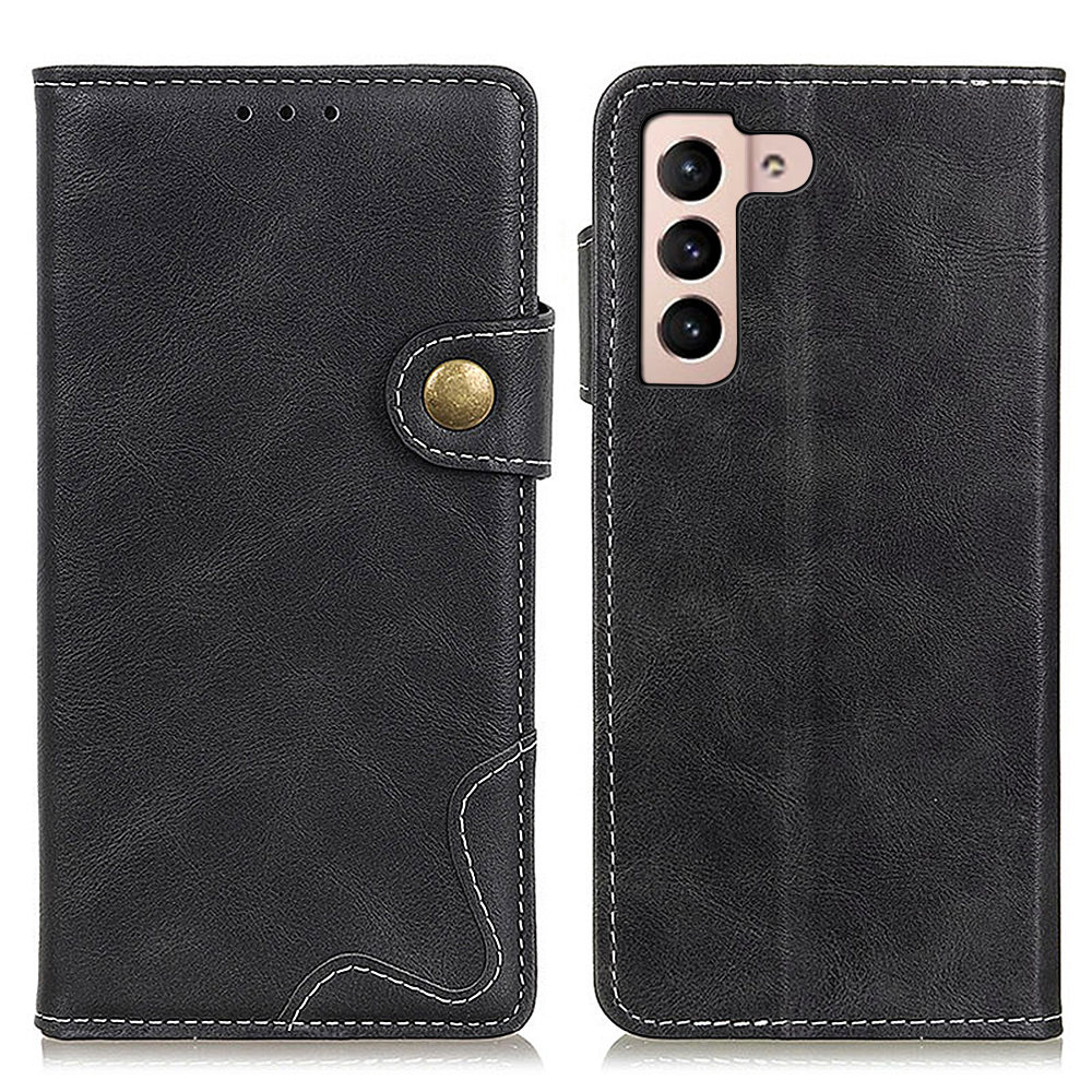 

Shockproof Flip Phone Case S-shape Textured Wallet Style PU Leather Magnetic Closure Flip Stand Phone Cover for Samsung Galaxy S22+ 5G - Black, Galaxy S22+ 5G