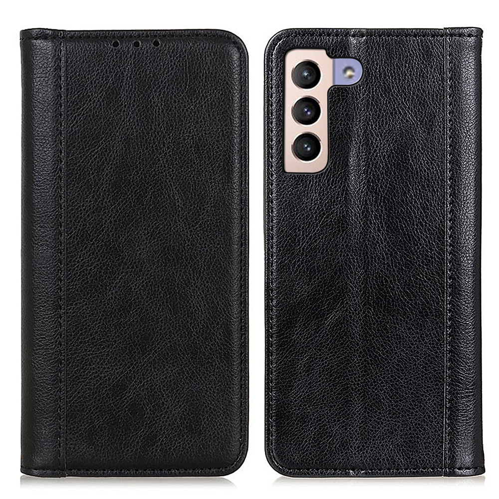 

Litchi Texture Wallet Split Leather Phone Case Stand Shockproof Flip Cover for Samsung Galaxy S22+ 5G - Black, Galaxy S22+ 5G