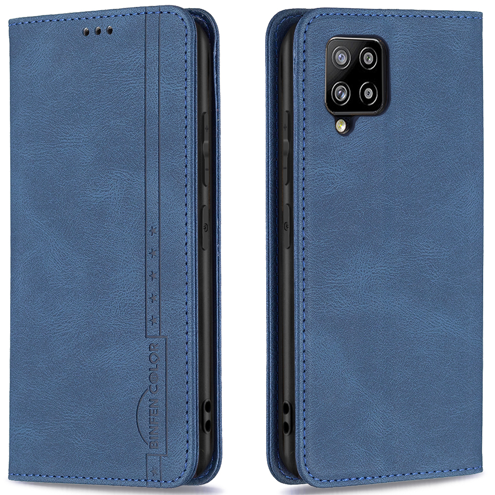 

Binfen Color BF08 RFID Блокировка Полная Защита PU Кожаный Стенд Кошелек Для Телефона Чехол Для Samsung Galaxy A42 5G - Синий, Galaxy A42 5G