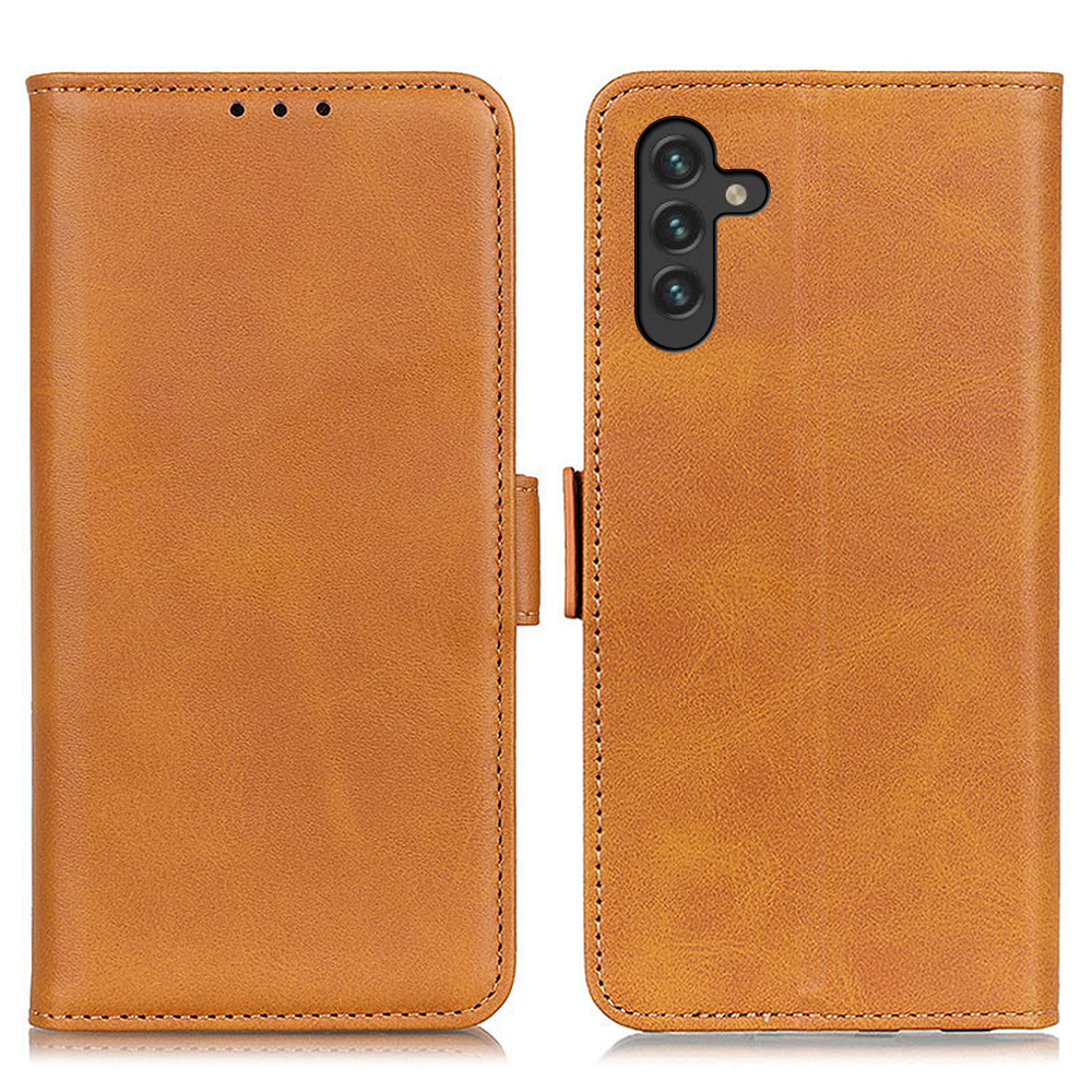 

Кожаный Кожаный Кожаный Корпус Soft TPU Shock -resean Magnetic Coverce Flip Cover Для Samsung Galaxy A13 5G - Коричневый, Galaxy A13 5G