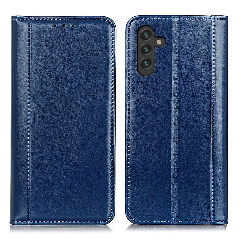 

Split Leather Wallet Flip Auto Closing Magnetic Protective Case with Stand Feature for Samsung Galaxy A13 5G - Blue, Galaxy A13 5G