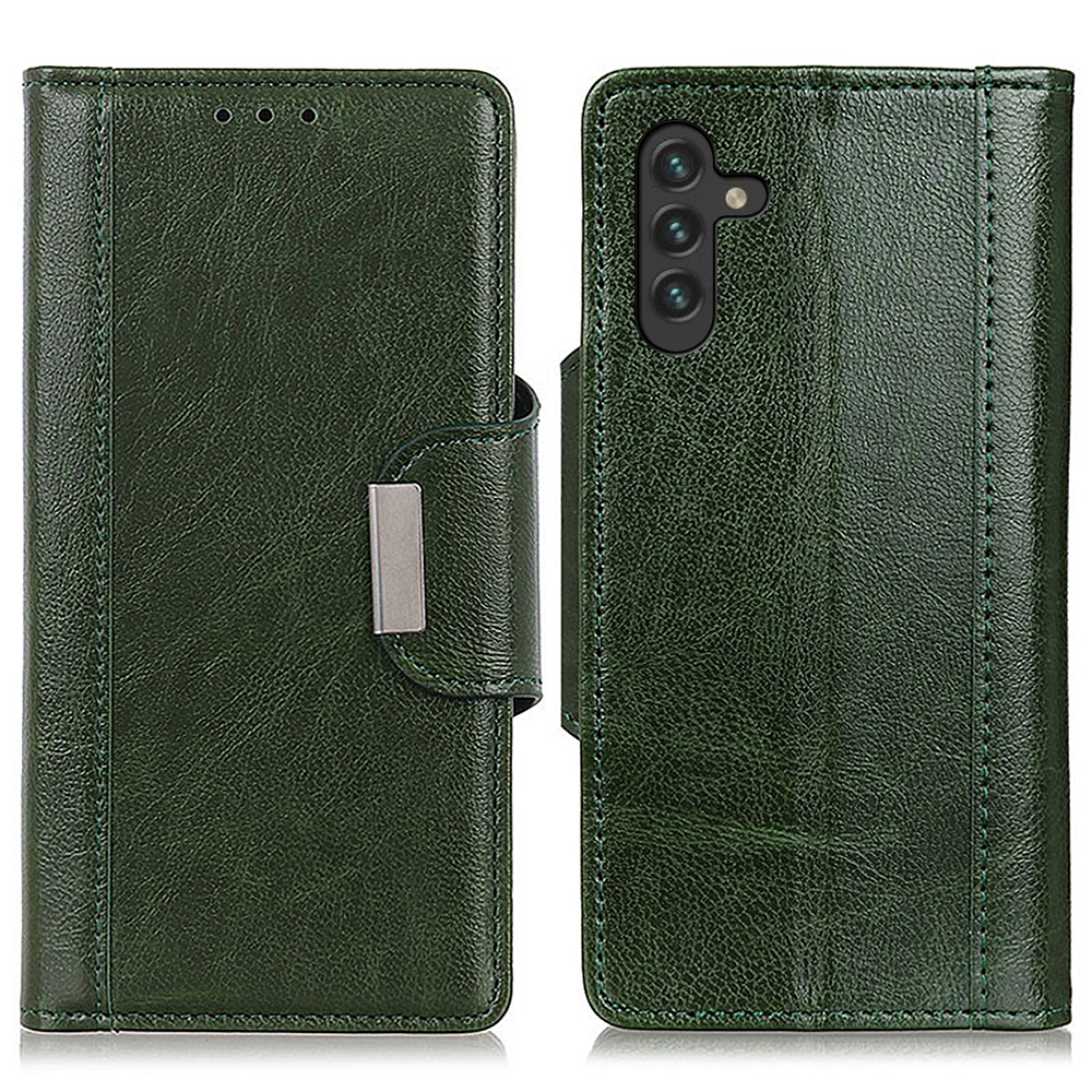 

PU Leather Flip Cover Mobile Phone Guard Case with Wallet Stand for Samsung Galaxy A13 5G - Green, Galaxy A13 5G