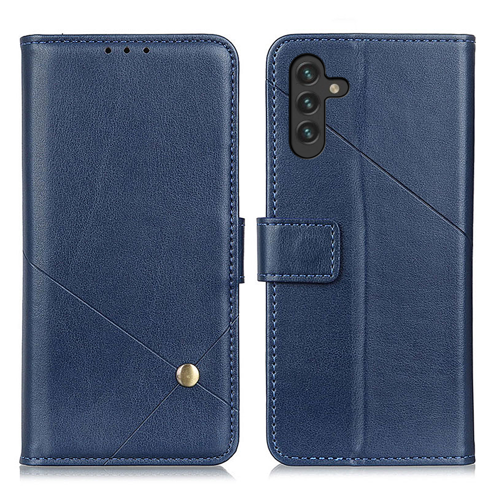 

Поддержка Стенда Кошелек Дизайн Flip PU Кожаный Анти-царапинок Защитный Чехол Для Samsung Galaxy A13 5G - Синий, Galaxy A13 5G