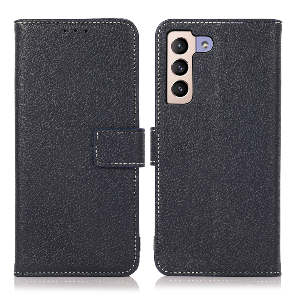 

Litchi Texture Wallet Stand Shock -resection Protective Phone Cover Ceam - Синий, Galaxy S22+ 5G