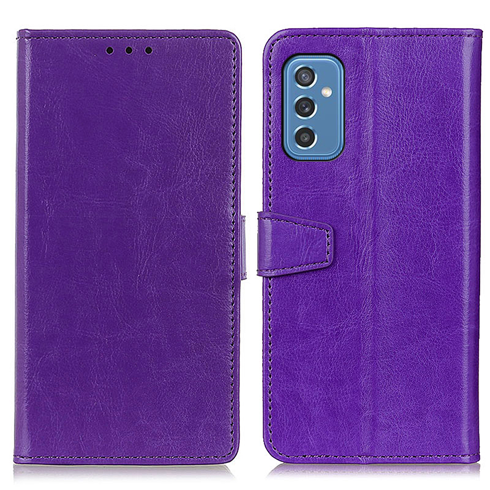

Magnetic Closure PU Leather Wallet Design Protective Phone Case Cover for Samsung Galaxy M52 5G - Purple, Samsung Galaxy M52 5G