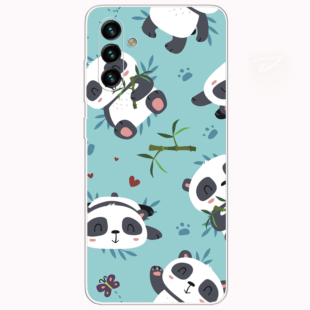

Дизайн Печати с Узором Мягкий TPU Clear Shock Absorption Chase Для Samsung Galaxy A13 5G - Панда и Бамбук, Galaxy A13 5G