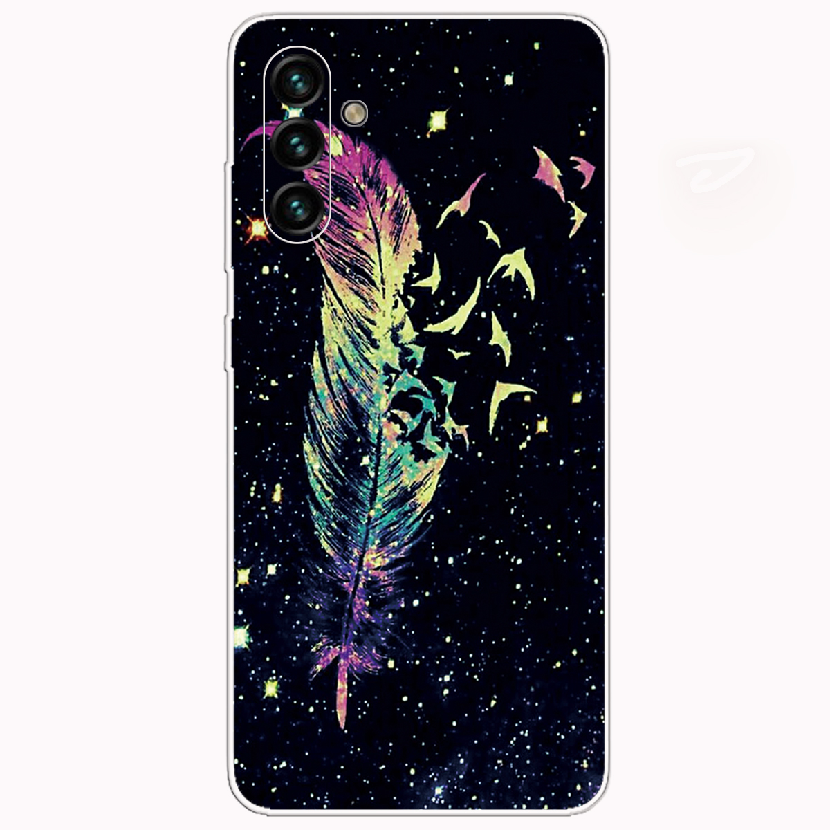 

Pattern Printing Anti-drop Freely-twisted Soft TPU Mobile Phone Back Case Cover for Samsung Galaxy A13 5G / A04s 4G (164.7 x 76.7 x 9.1 mm) - Feather, Galaxy A13 5G
