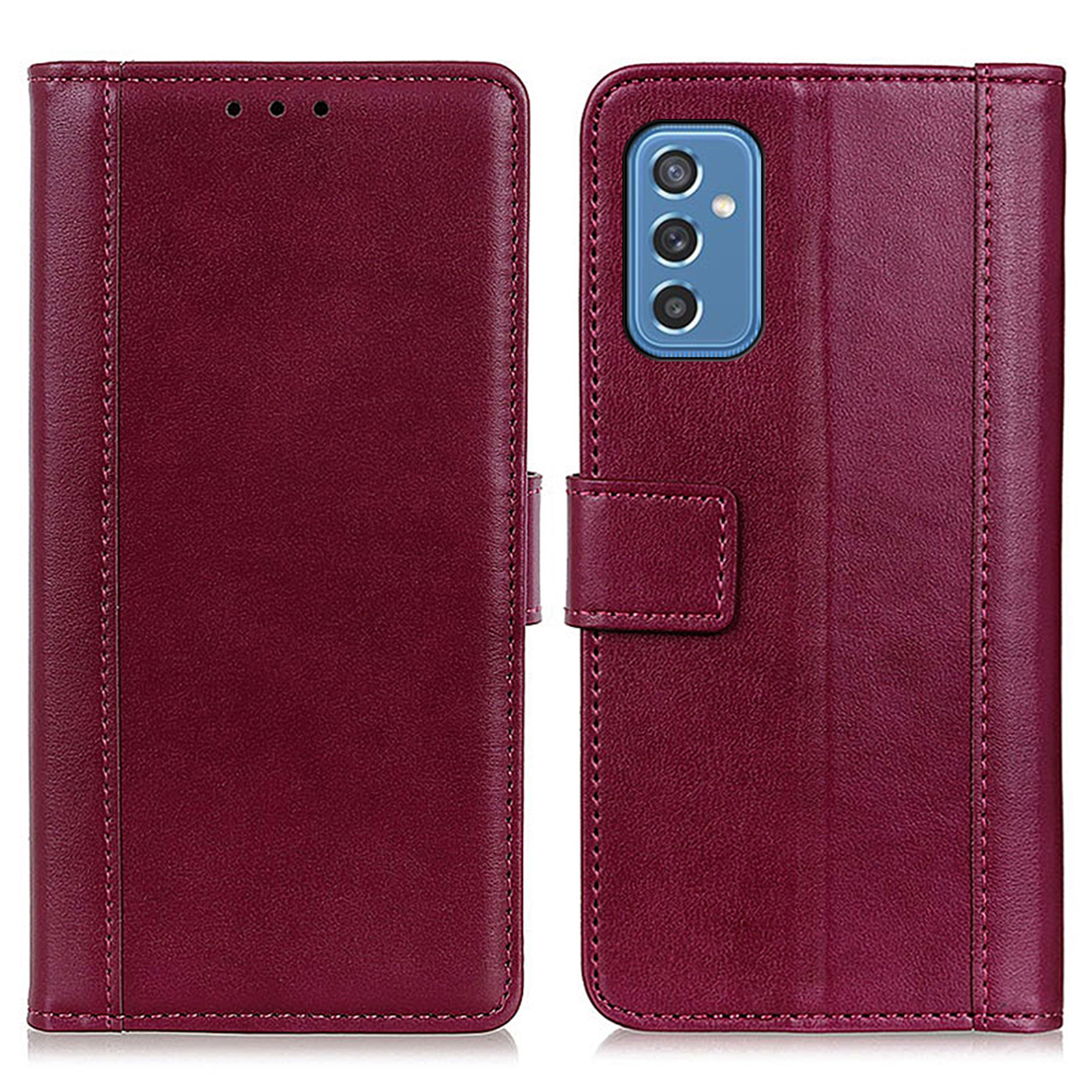 

Хорошая Защита Cover Cover TPU + PU Кожаный Кошелек Стенд Корпус Корпуса Для Samsung Galaxy M52 5G - Красный, Samsung Galaxy M52 5G