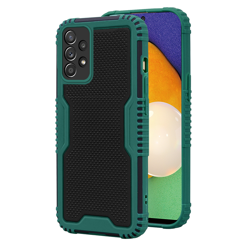 

Shockproof TPU Bumper Hard PC Back Color Contrast Phone Case Cover for Samsung Galaxy A72 5G / 4G - Green, Galaxy A72 5G