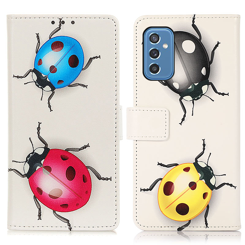 

Full Body Protection Pattern Printing Leather Stand Wallet Phone Case for Samsung Galaxy M52 5G - Ladybirds, Samsung Galaxy M52 5G