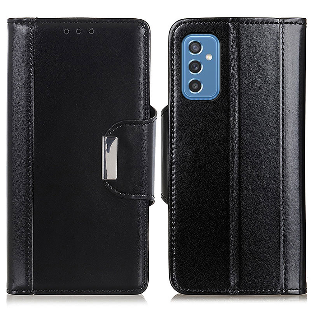 

Стенд Журнал PU Кожаный Кошелек Флип Магнитный Защитный Чехол Для Samsung Galaxy M52 5G - Чернить, Samsung Galaxy M52 5G