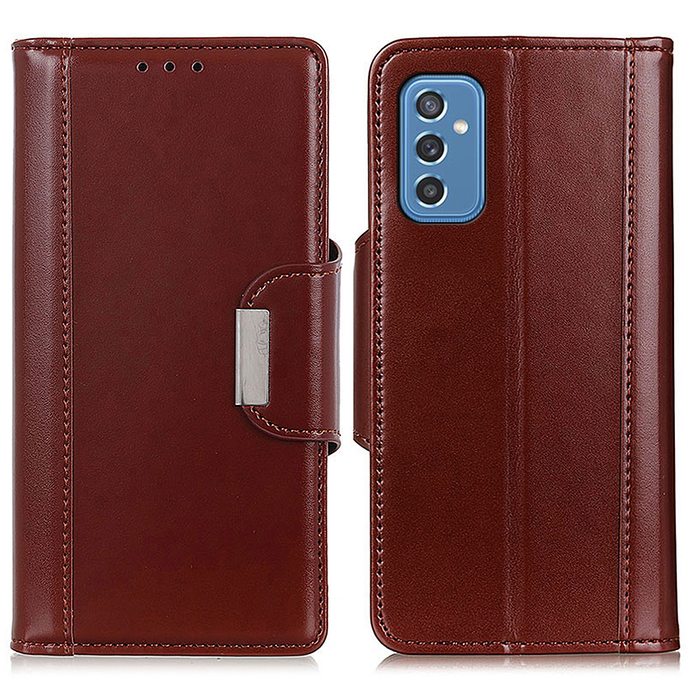 

Stand Bookstyle PU Leather Wallet Flip Magnetic Protective Phone Case for Samsung Galaxy M52 5G - Brown, Samsung Galaxy M52 5G