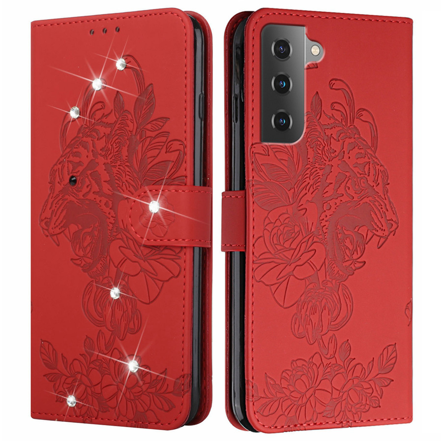 

Устройство Тигрового Головки Decor Decor - Красный, Galaxy S22 5G