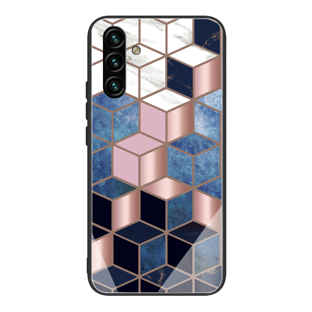 

Well-protected Durable Marble Pattern Tempered Glass + TPU Hybrid Phone Case Shell for Samsung Galaxy A13 5G - Style C, Galaxy A13 5G