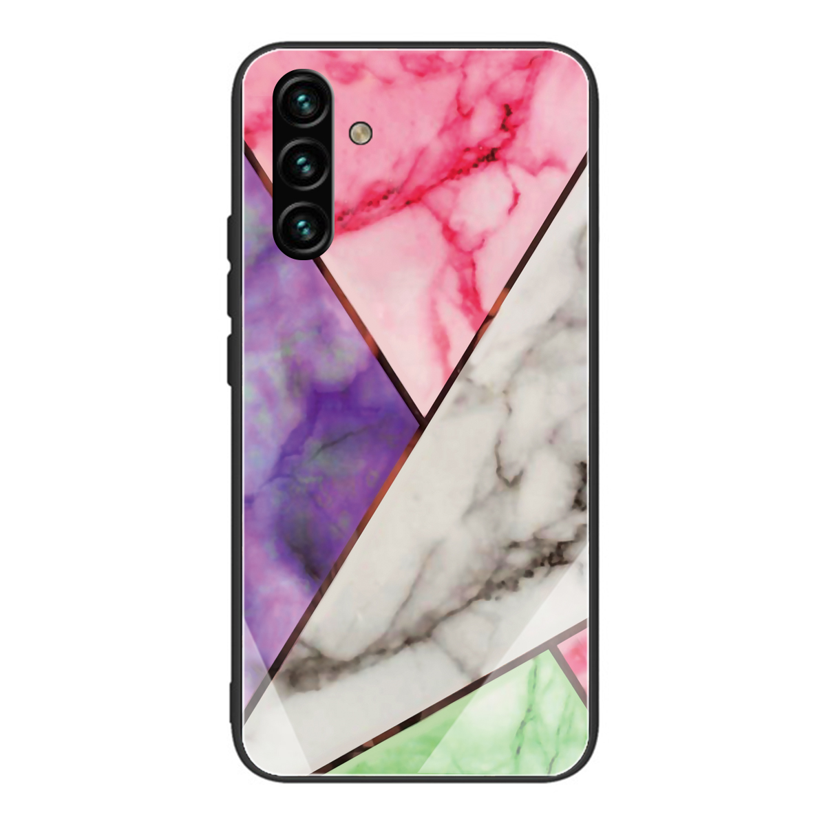 

Well-protected Durable Marble Pattern Tempered Glass + TPU Hybrid Phone Case Shell for Samsung Galaxy A13 5G - Style J, Galaxy A13 5G