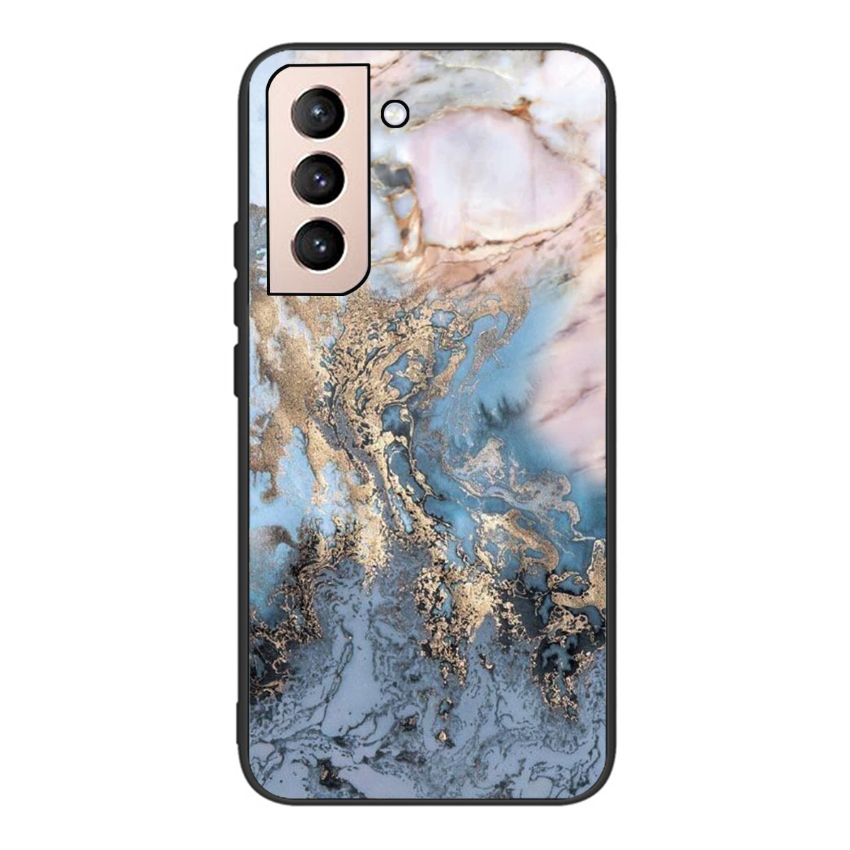 

Marble Pattern Stylish Scratch-resistant Tempered Glass + TPU Hybrid Phone Cover Shell for Samsung Galaxy S22+ 5G - Style U, Galaxy S22+ 5G