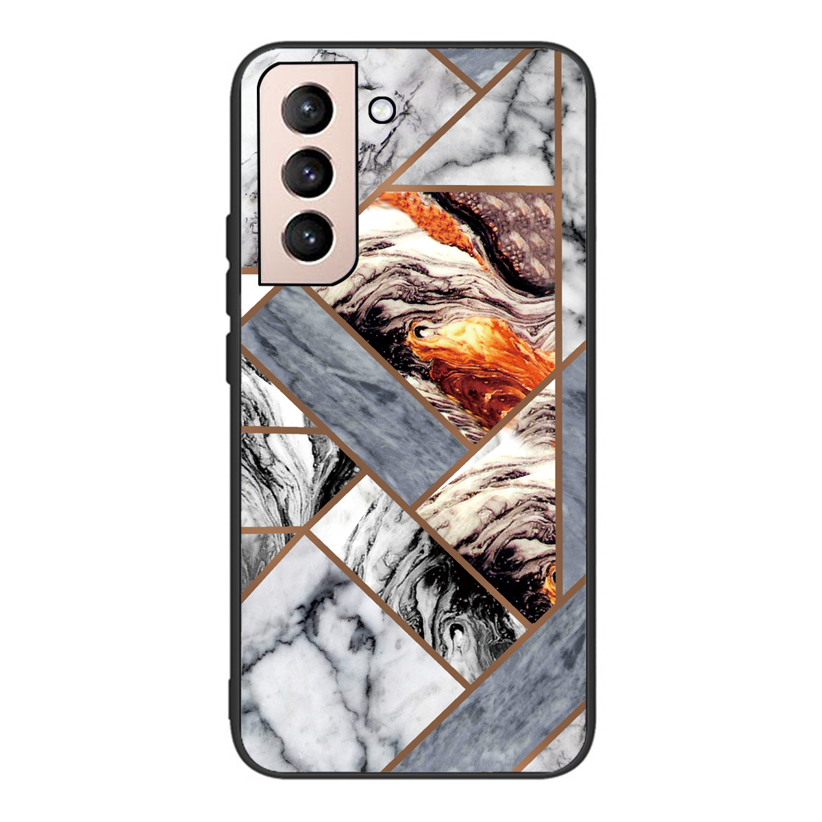 

Marble Pattern Anti-drop Anti-scratch Tempered Glass + TPU Phone Back Cover Case for Samsung Galaxy S22 5G - Style I, Galaxy S22 5G