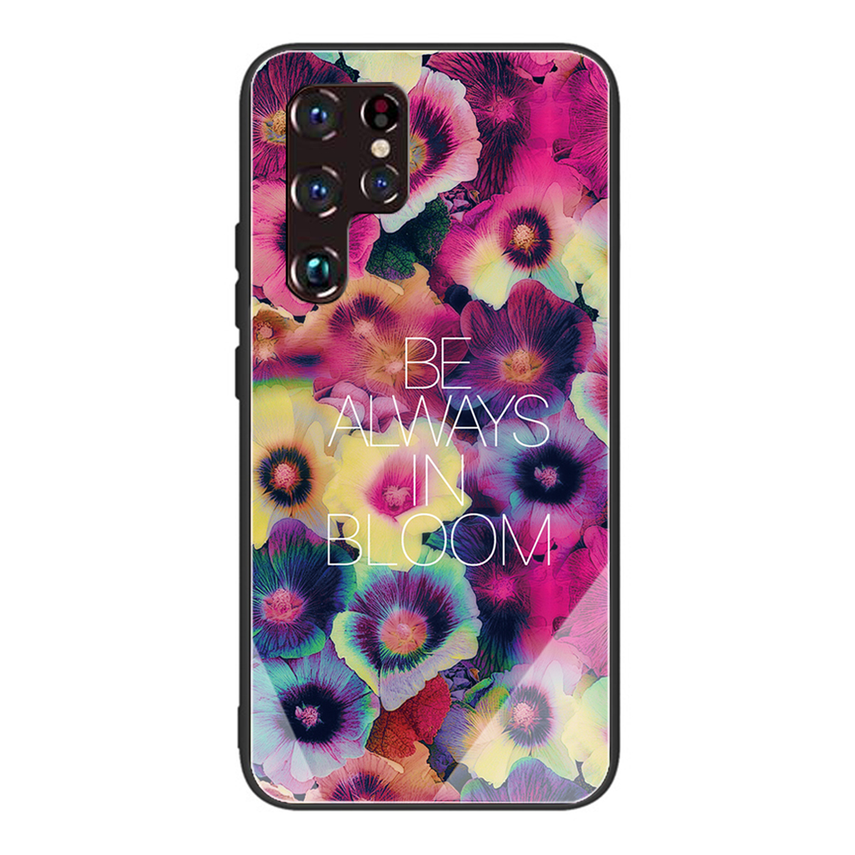 

Pattern Printing Smooth Feel Anti-scratch Tempered Glass + TPU Phone Shell Cover for Samsung Galaxy S22 Ultra 5G - Colorful Flower, Galaxy S22 Ultra 5G