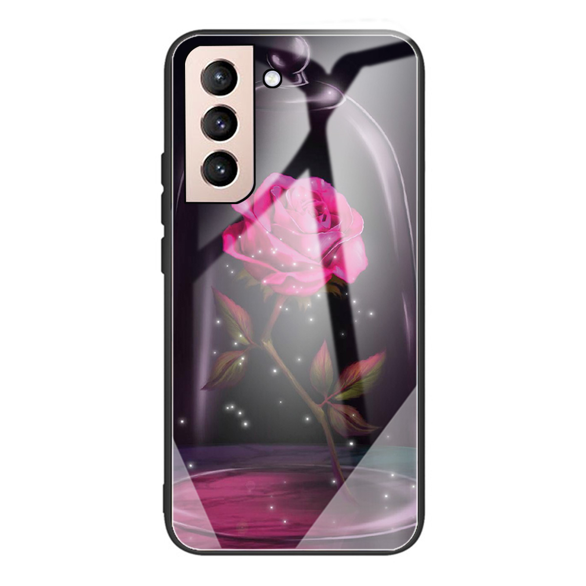 

Для Samsung Galaxy S22 5G Жесткое Закаленное Стекло + Мягкое Телефона Tpu. - Роза, Galaxy S22 5G