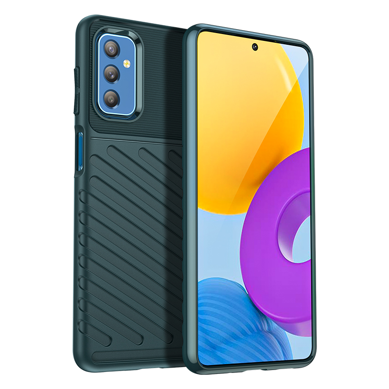 

Громовая Серия Design Design Мягкая Утолщенная TPU Против Скольжения Задней Крышки Для Samsung Galaxy M52 5G - Зеленый, Samsung Galaxy M52 5G