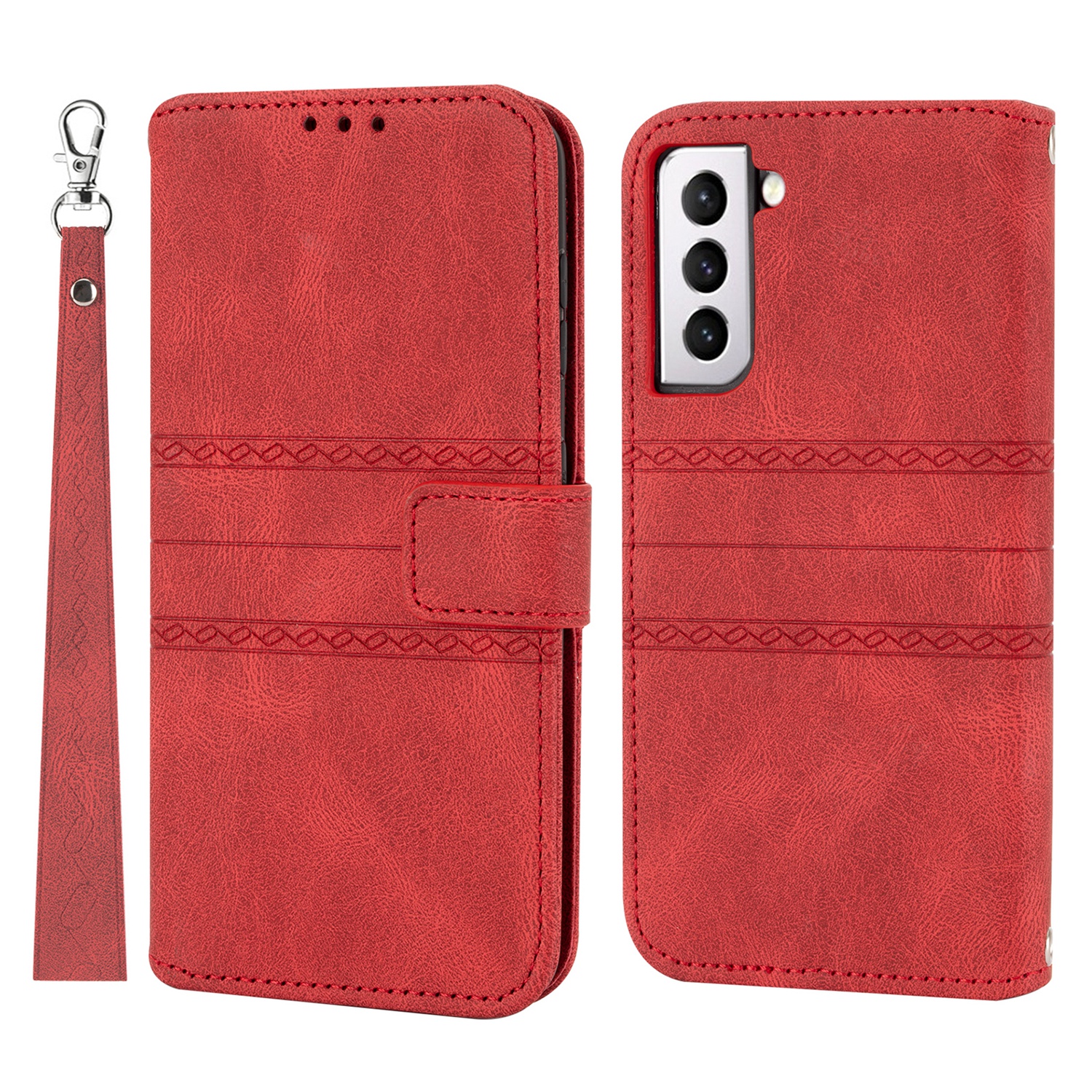 

Ощущение Кожи Ощущение Поверхности Кожа PU и Tpu. - Красный, Galaxy S22 5G