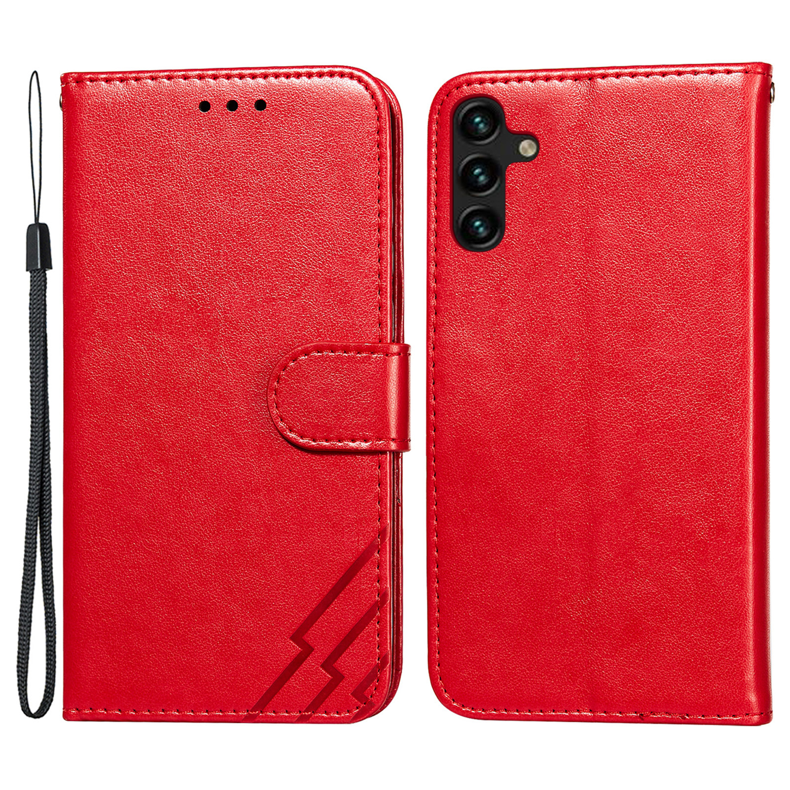 Imprinted Three Stripes Pattern Anti-fall PU Leather and TPU Wallet Phone Case Cover for Samsung Galaxy A13 5G - Red, Galaxy A13 5G
Imprinted Three Stripes Pattern Anti-fall PU Leather and TPU Wallet Phone Case Cover for Samsung Galaxy A13 5G - Red, Galaxy A13 5G