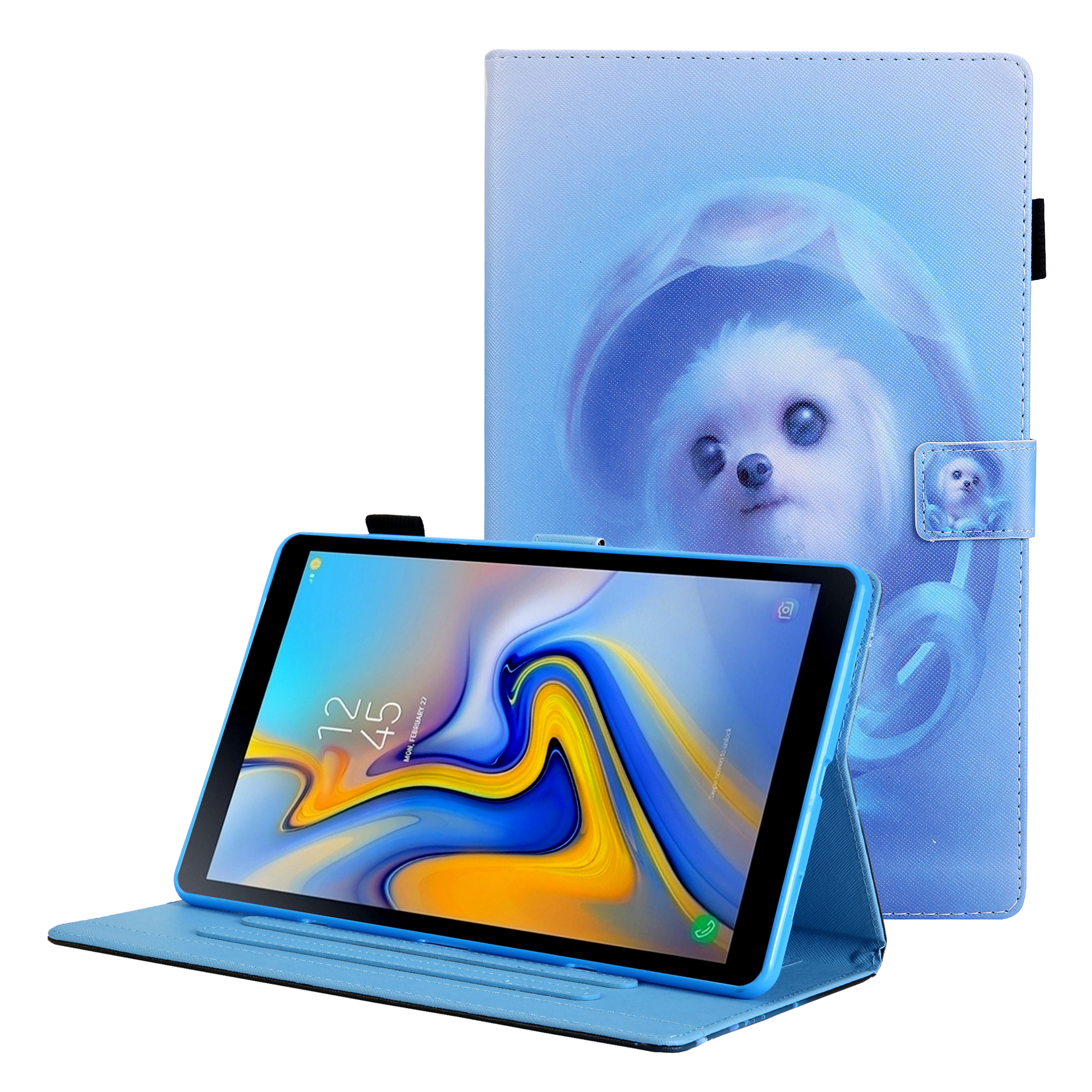 

Cross Texture Pattern Photion Pu Кожаный Стенд Таблетки Чехол С Держателем Карты Для Samsung Galaxy Tab A8 10.5 2021 SM-X200 / X205 - Собака, Other Samsung Models