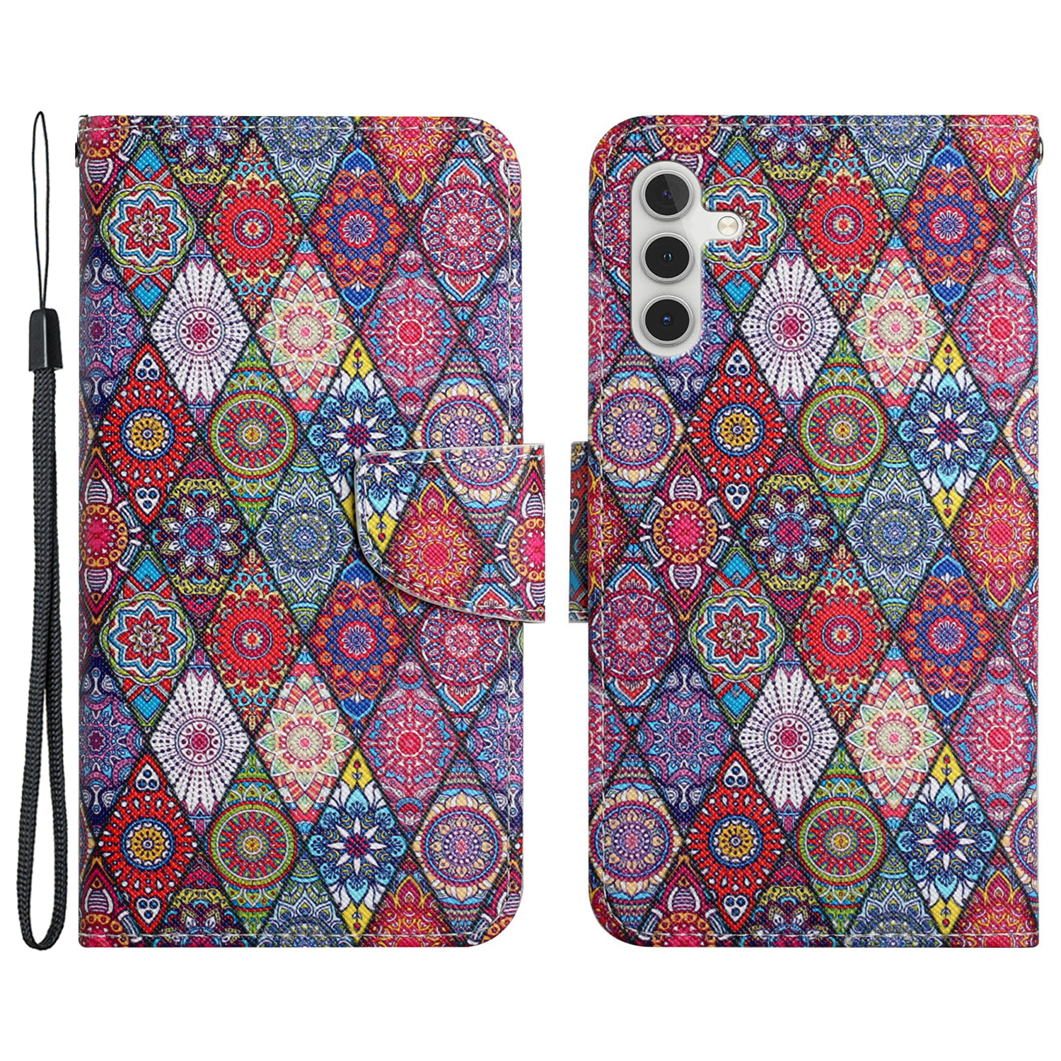 

Pattern Printing Full Protection Leather Stand Case Wallet Cover for Samsung Galaxy A13 5G / A04s 4G (164.7 x 76.7 x 9.1 mm) - Kaleidoscope, Galaxy A13 5G