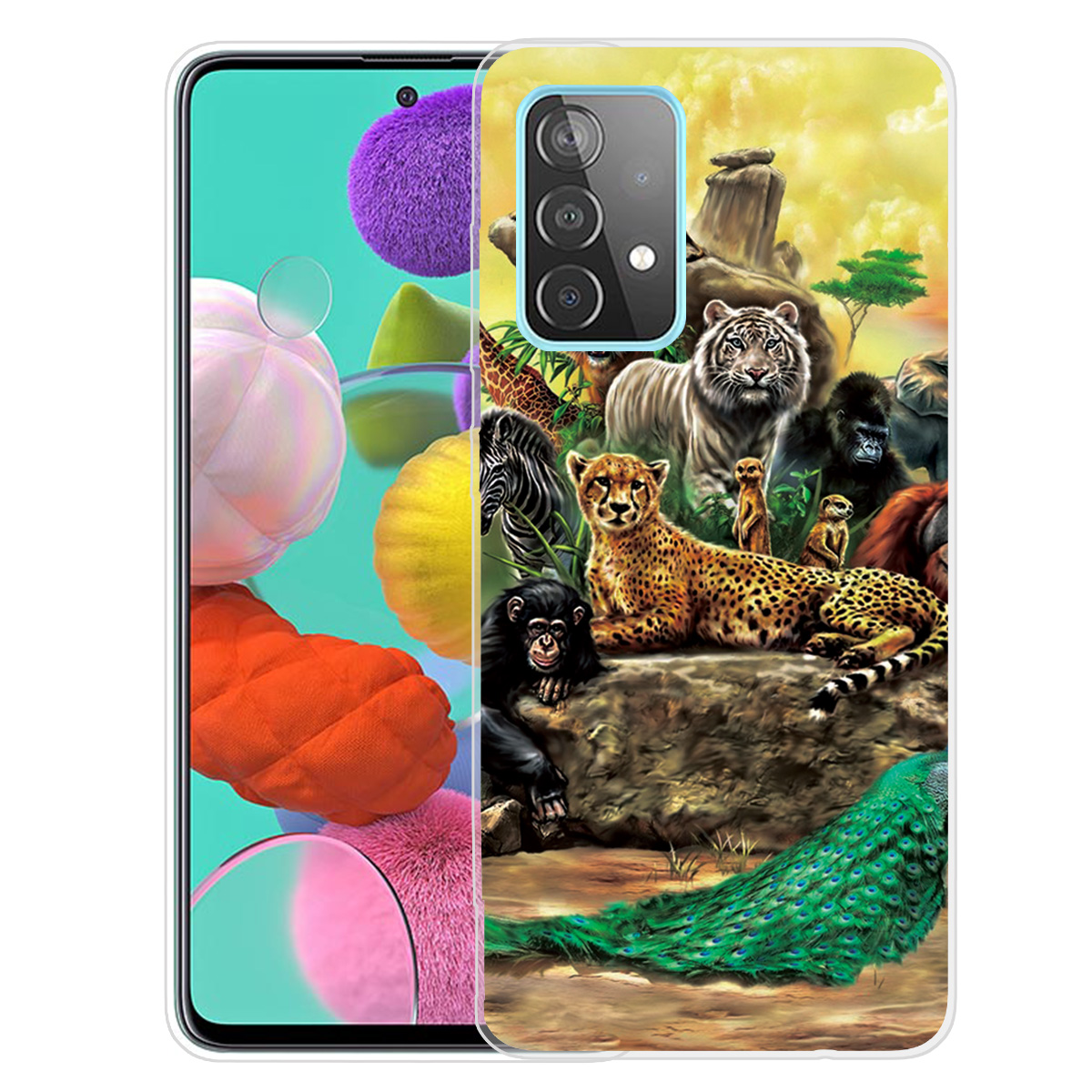 

Musterdruck Soft TPU -design Slim Fit Schockdes Schutzphone Für Samsung Galaxy A33 5G - Tierstadt, Samsung Galaxy A33 5G