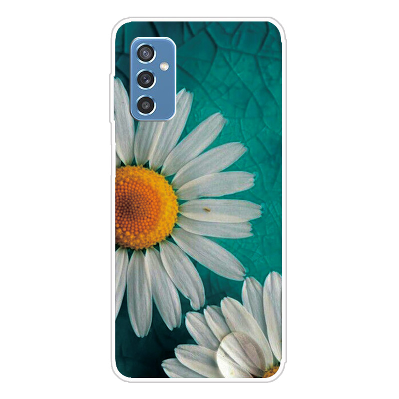 

Flexible TPU Shockproof Anti-Scratch Cover Pattern Printing Protective Phone Case for Samsung Galaxy M52 5G - Daisies, Samsung Galaxy M52 5G