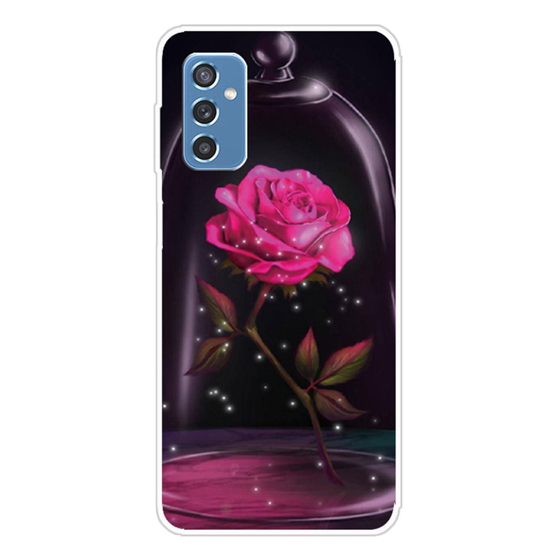 

Fun Cute Pattern Printing Flexible TPU Slim Shockproof Protective Case for Samsung Galaxy M52 5G - Rose, Samsung Galaxy M52 5G