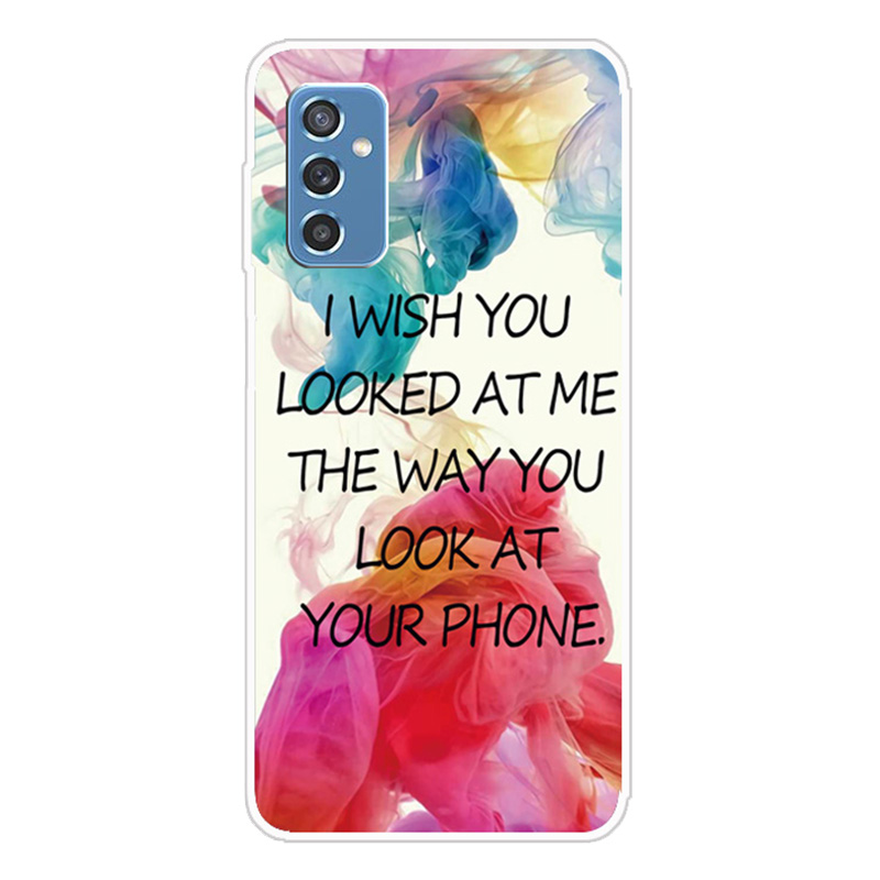

Веселая Милая Печать с Рисунком Гибкая TPU Slim Shockprotepaction Case Для Samsung Galaxy M52 5G - Посмотрел на Меня, Samsung Galaxy M52 5G