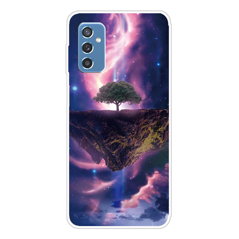 

Fun Cute Pattern Printing Flexible TPU Slim Shockproof Protective Case for Samsung Galaxy M52 5G - Aurora Night, Samsung Galaxy M52 5G