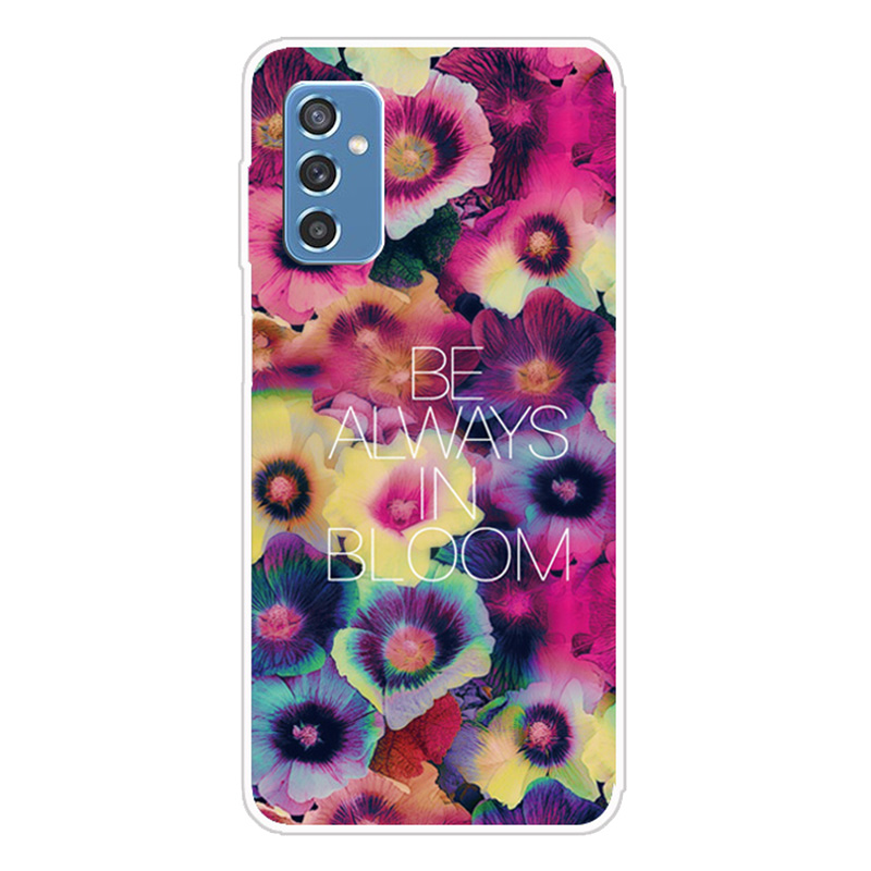 

Fun Cute Pattern Printing Flexible TPU Slim Shockproof Protective Case for Samsung Galaxy M52 5G - Colorful Flowers, Samsung Galaxy M52 5G