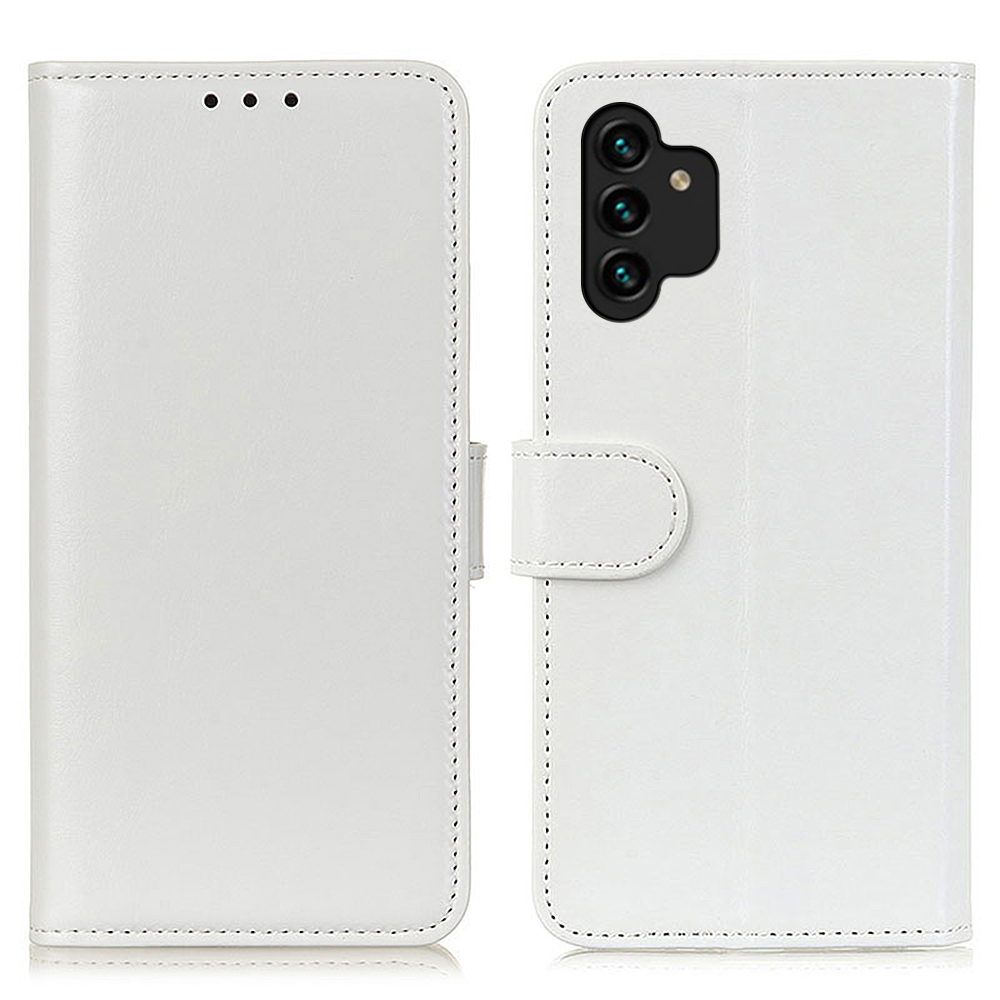 

Flip Wallet Crazy Horse Texture PU Leather Cover Magnetic Soft TPU Folding Stand Case for Samsung Galaxy A13 4G - White, Other Samsung Models