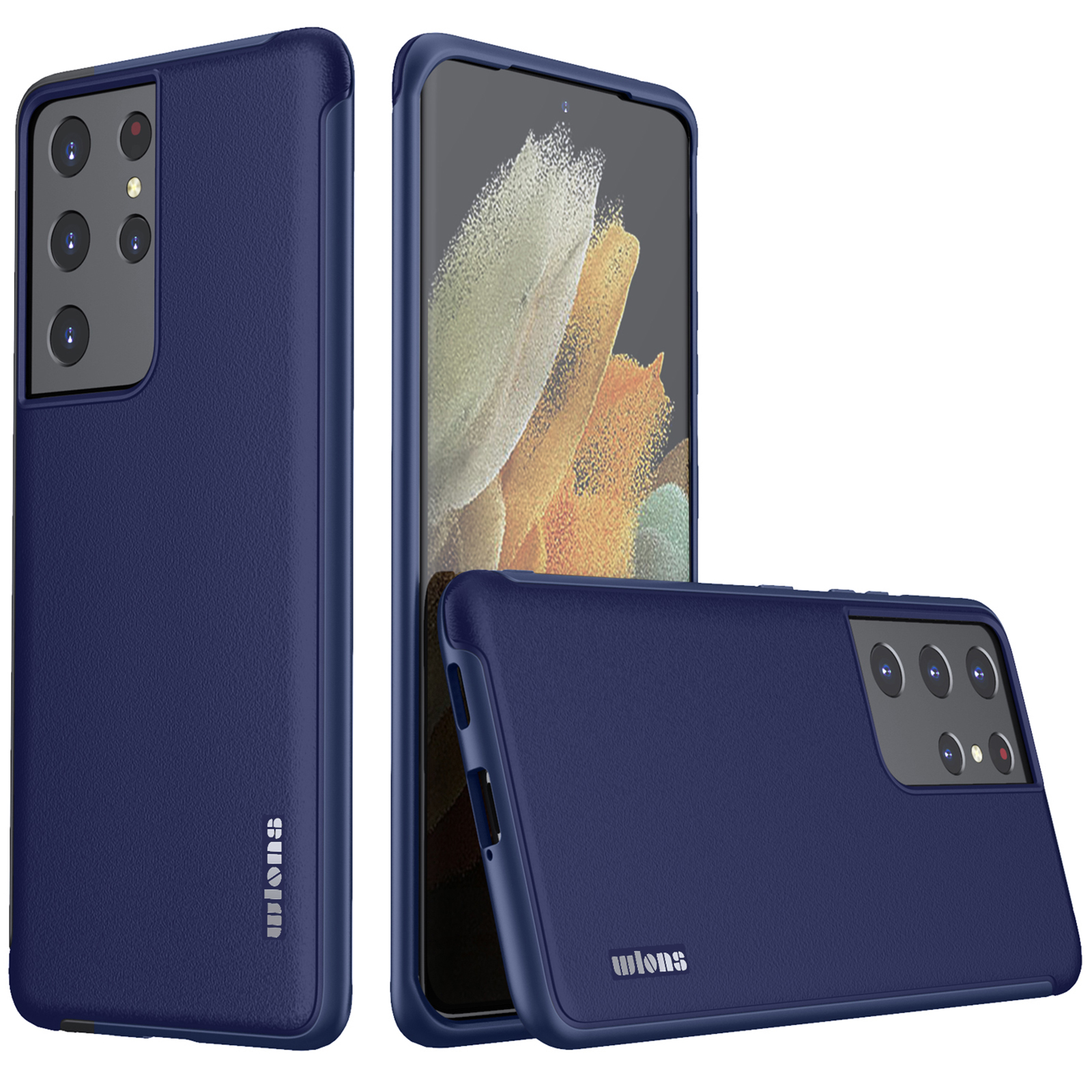 

WLONS Defender Series Matte Anti-scratch Drop-proof PC + TPU Phone Case for Samsung Galaxy S21 Ultra 5G - Blue, Galaxy S21 Ultra 5G