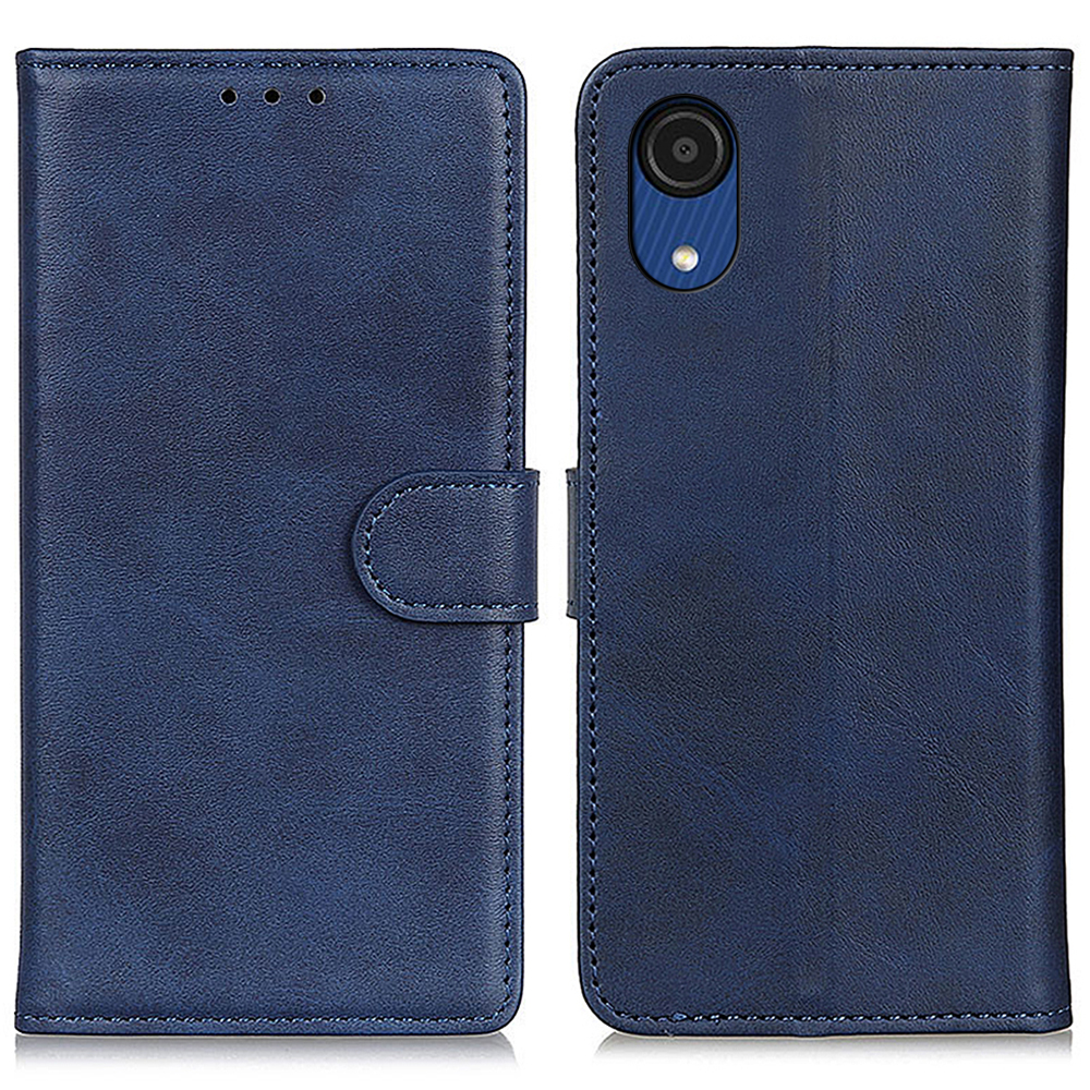 

Stand Shockproof TPU Interior Case PU Leather Magnetic Flip Wallet Phone Cover for Samsung Galaxy A03 Core - Blue, Samsung Galaxy A03 Core
