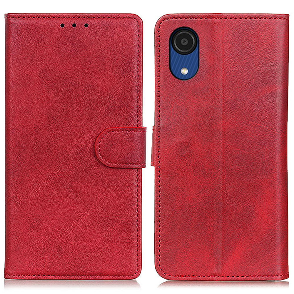 

Stand Shockproof TPU Interior Case PU Leather Magnetic Flip Wallet Phone Cover for Samsung Galaxy A03 Core - Red, Samsung Galaxy A03 Core