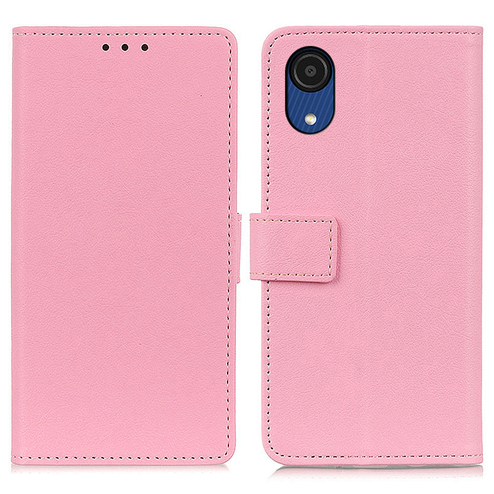 

PU Leather + TPU Well-protected Flip Phone Case with Wallet Stand for Samsung Galaxy A03 Core - Pink, Samsung Galaxy A03 Core