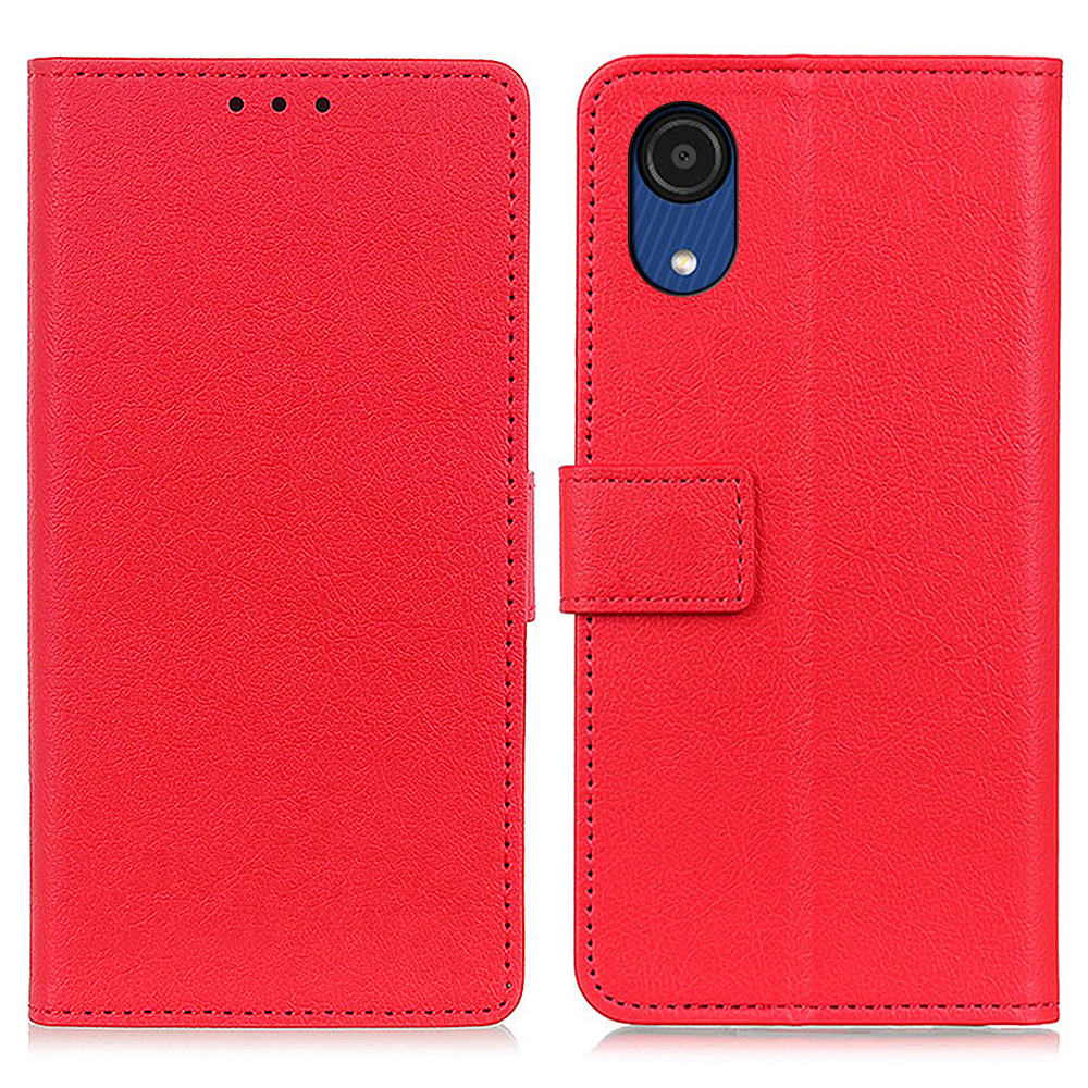 

PU Leather + TPU Well-protected Flip Phone Case with Wallet Stand for Samsung Galaxy A03 Core - Red, Samsung Galaxy A03 Core