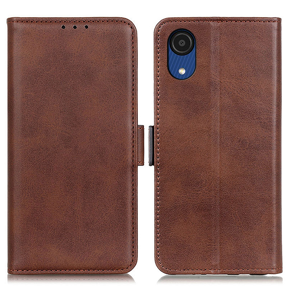 

PU Leather + Inner TPU Stand Wallet Protective Phone Case Shell for Samsung Galaxy A03 Core - Brown, Samsung Galaxy A03 Core