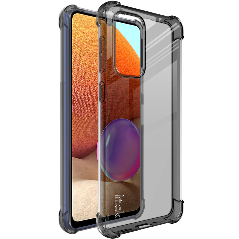 

IMAK Enhanced Four Corners Transparent TPU Phone Case with Screen Protector for Samsung Galaxy A33 5G - Transparent Black, Samsung Galaxy A33 5G