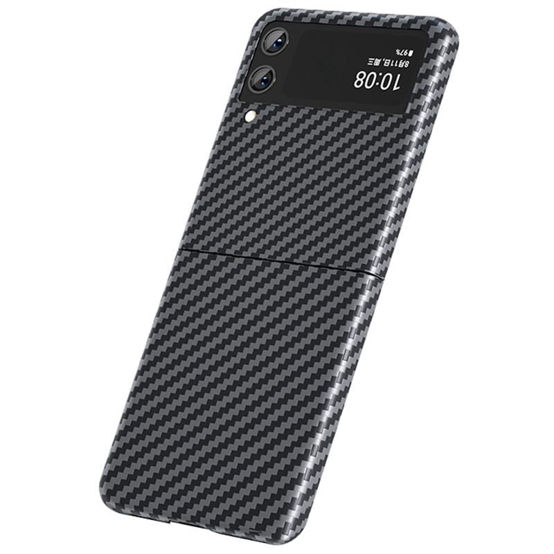 

BENKS Aramid Fiber Phone Case Carbon Fiber Texture Anti-drop Protective Cove for Samsung Galaxy Z Flip3 5G, Galaxy Z Flip3 5G