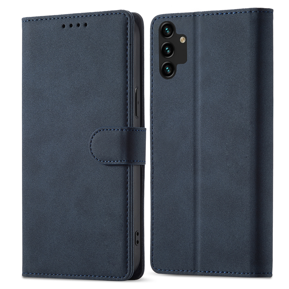 

Matte PU Leather Wallet Stand Full Protection Phone Case with RFID Blocking for Samsung Galaxy A13 5G - Blue, Galaxy A13 5G