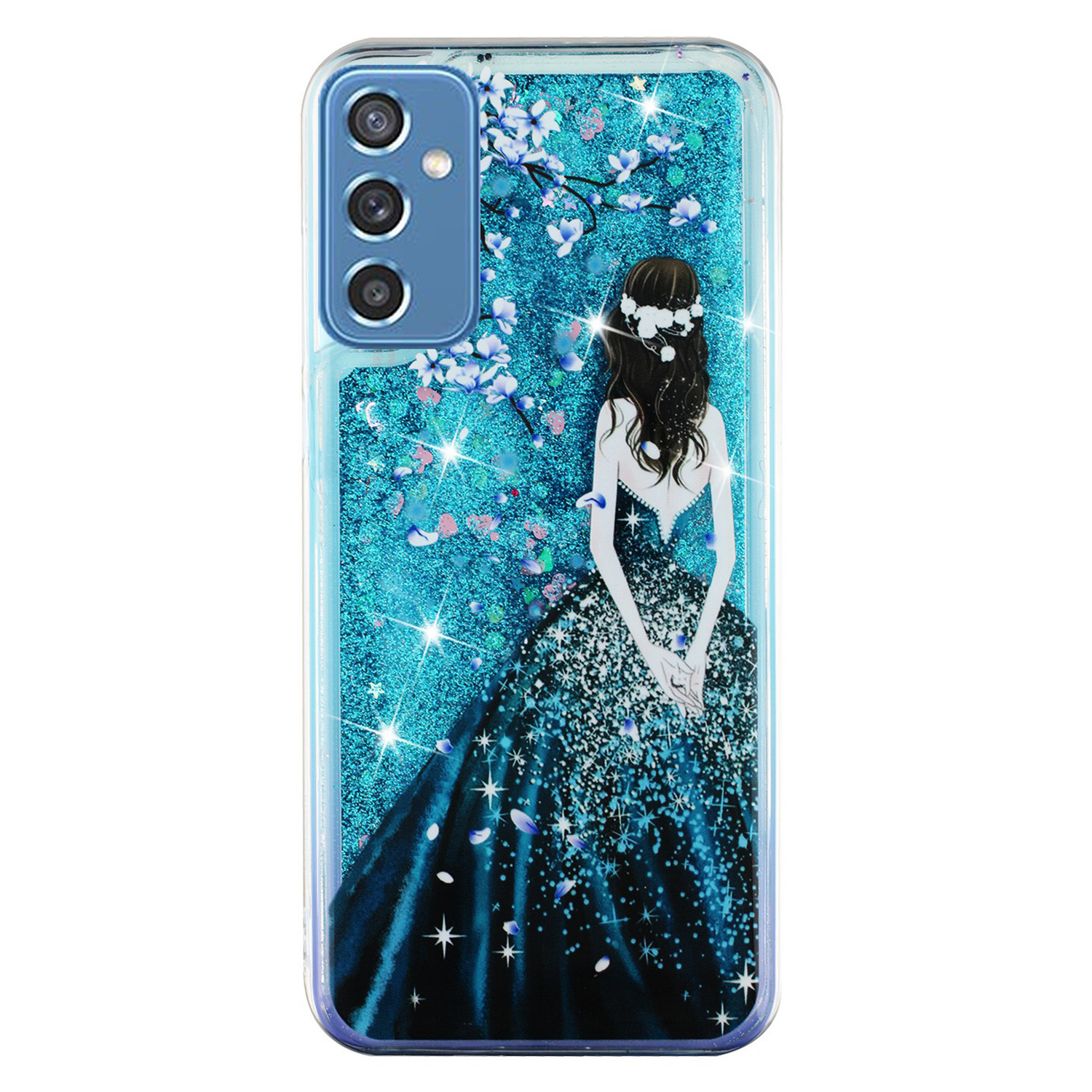 

TPU Clear Cover Printing Print - Голубая Девушка, Samsung Galaxy M52 5G