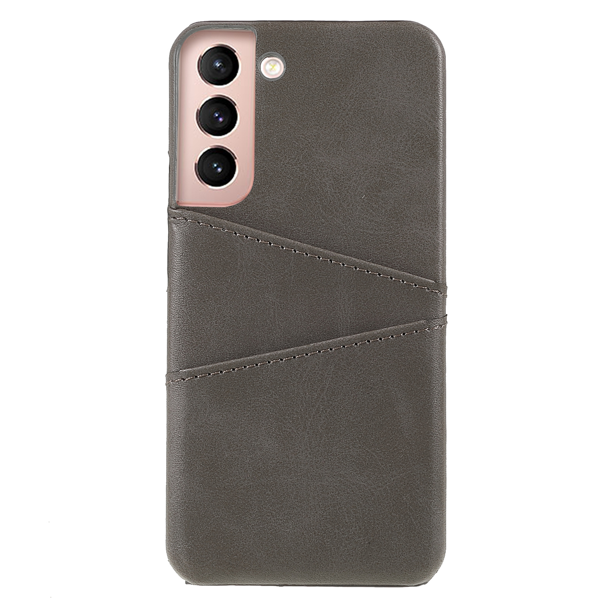 

Protective Smartphone Case PU Leather Coated PC Back Phone Cover with 2 Card Slots for Samsung Galaxy S22+ 5G - Grey, Galaxy S22+ 5G