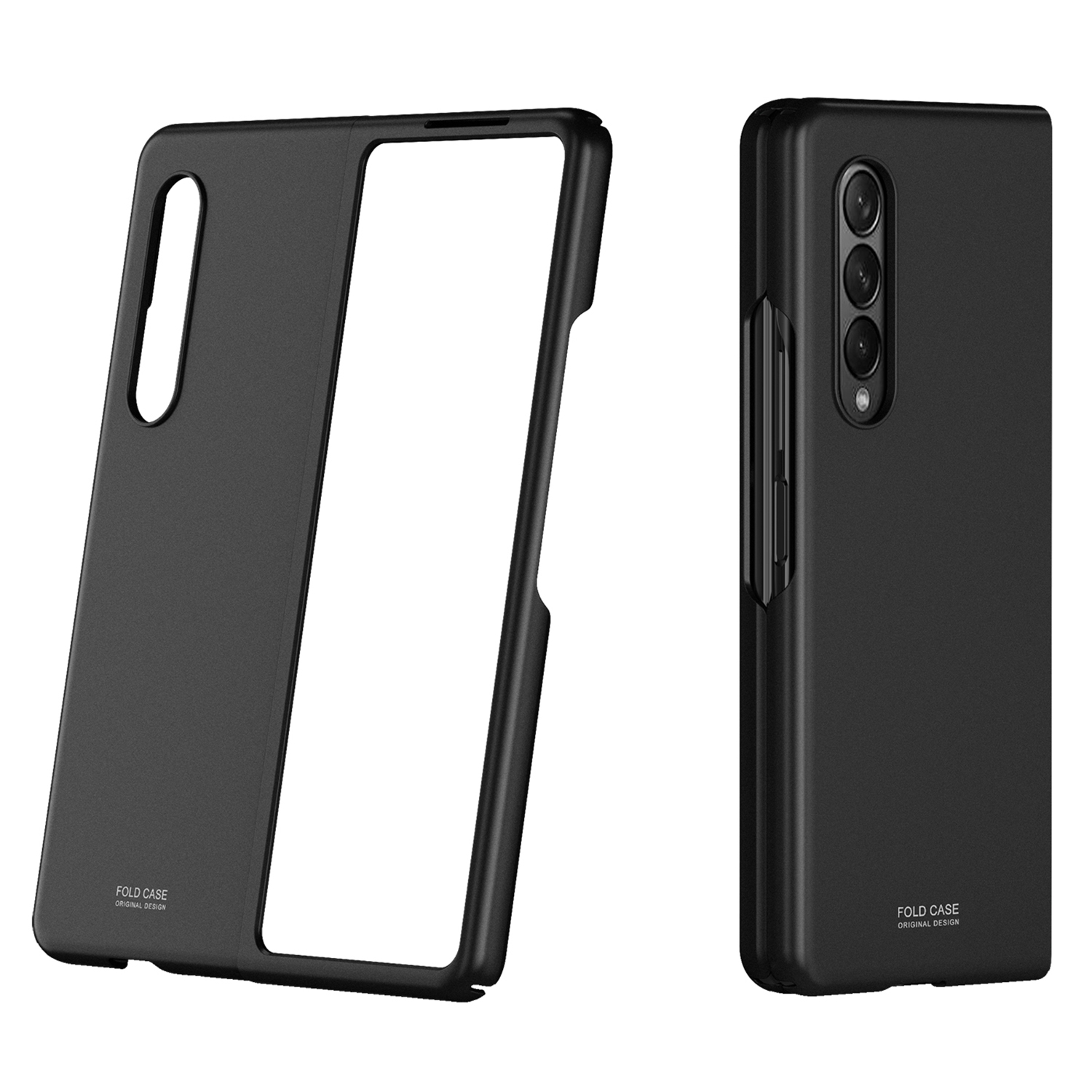 

Matte Finish Anti-scratch Phone Case Hard PC Shockproof Protective Phone Shell for Samsung Galaxy Z Fold3 5G - Black, Galaxy Z Fold3 5G
