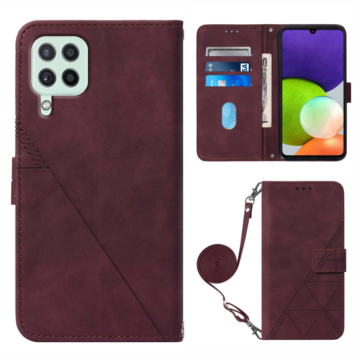 

Счетчика PB2-1 Scratch-proof PU - Красное Вино, Galaxy A22 4G (EU Version)
