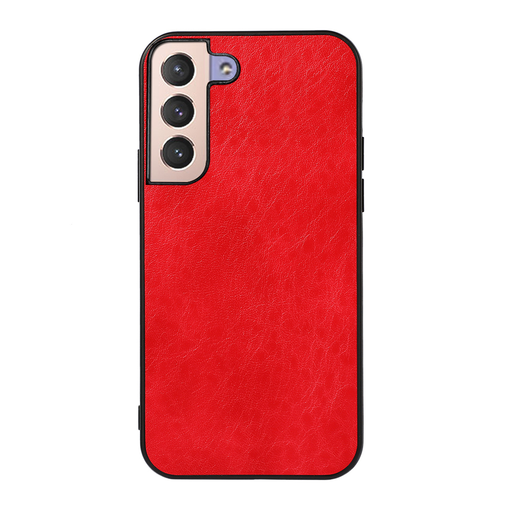 

Crazy Horse Texture PU Кожаная Покрытая TPU + пк Задняя Крышка Cover Cophond Для Samsung Galaxy S22 + 5G - Красный, Galaxy S22+ 5G